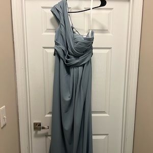 Azazie Maddox Dusty Blue Dress